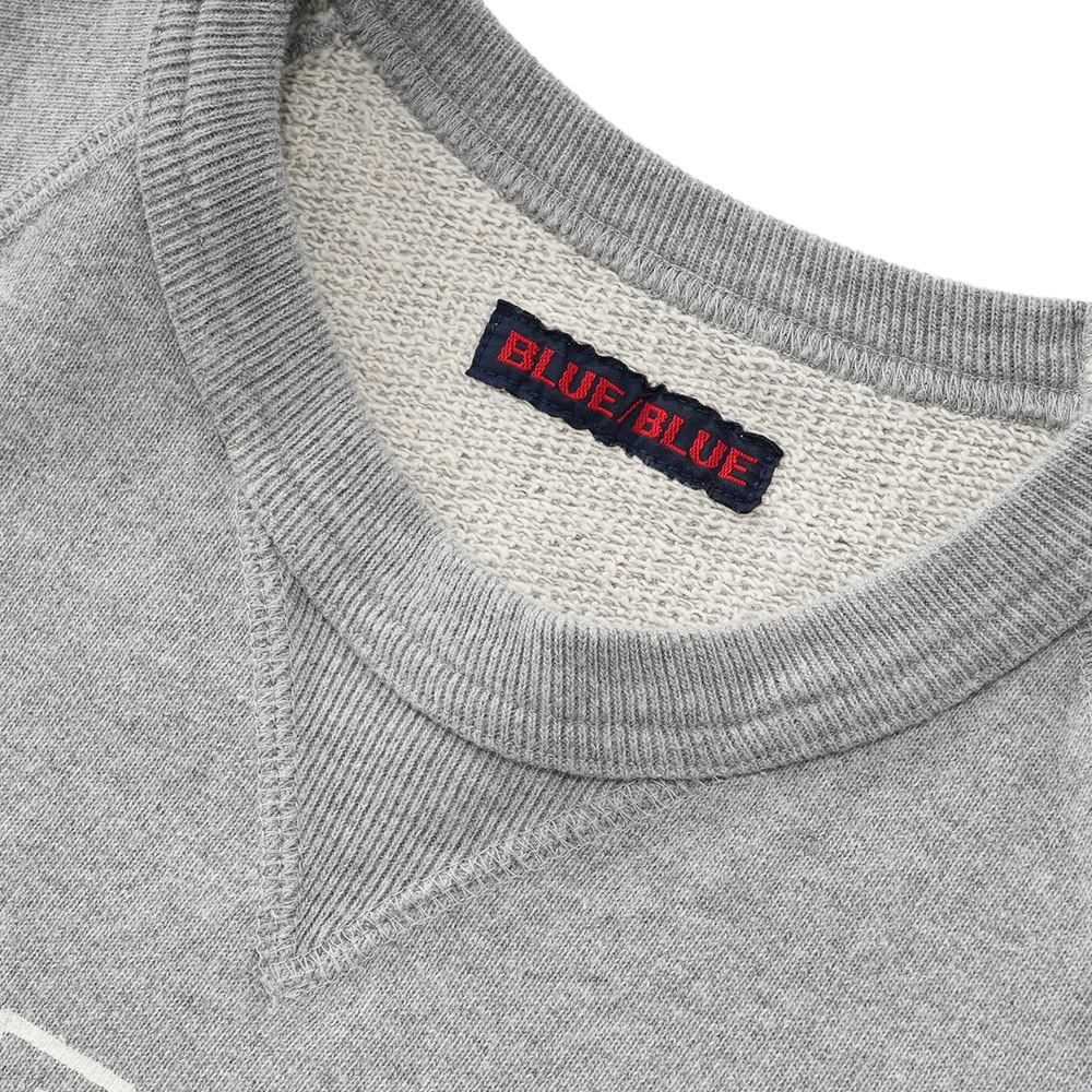 BLUE BLUE ブルーブルー トリプルBLUE BLUE クルーネックスウェットシャツ 1008638 GREY
