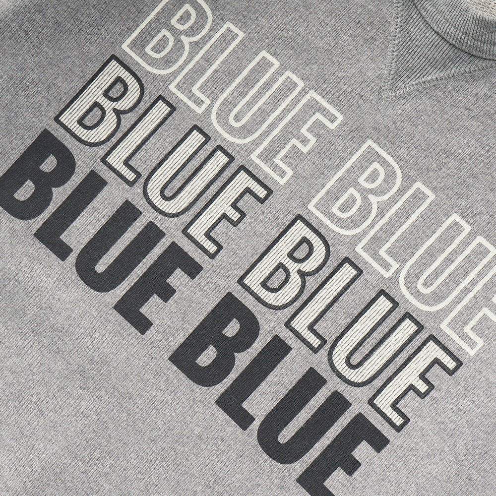 BLUE BLUE ブルーブルー トリプルBLUE BLUE クルーネックスウェットシャツ 1008638 GREY
