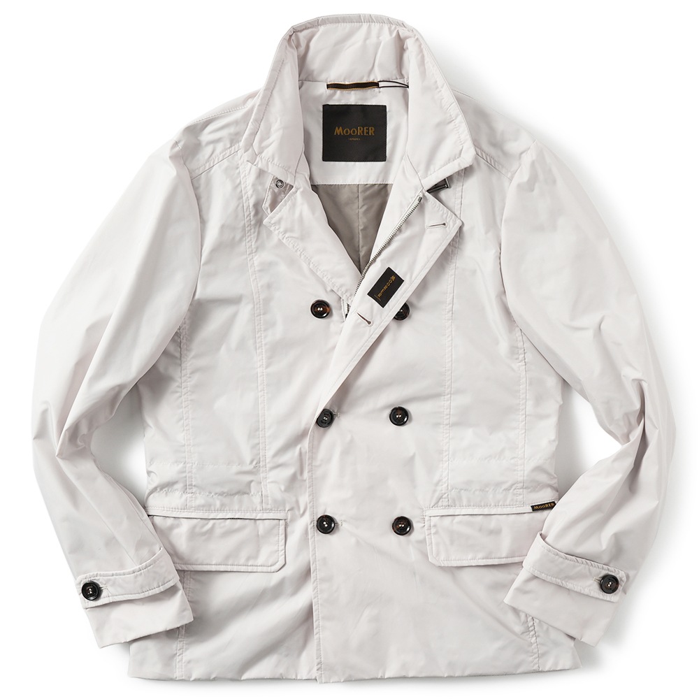 MOORER ムーレー NABUCCO-KM ナブッコ ポリエステル 中綿 ダブルブレスト ジャケット IVORY