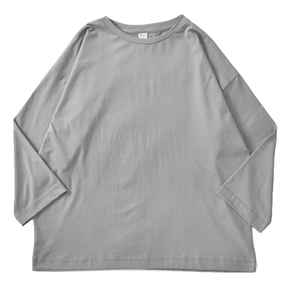 GICIPI ジチピ 2305P CANOCCHIA カノーッキア クルーネックリラックスフィット 9分袖 Tシャツ GRAY