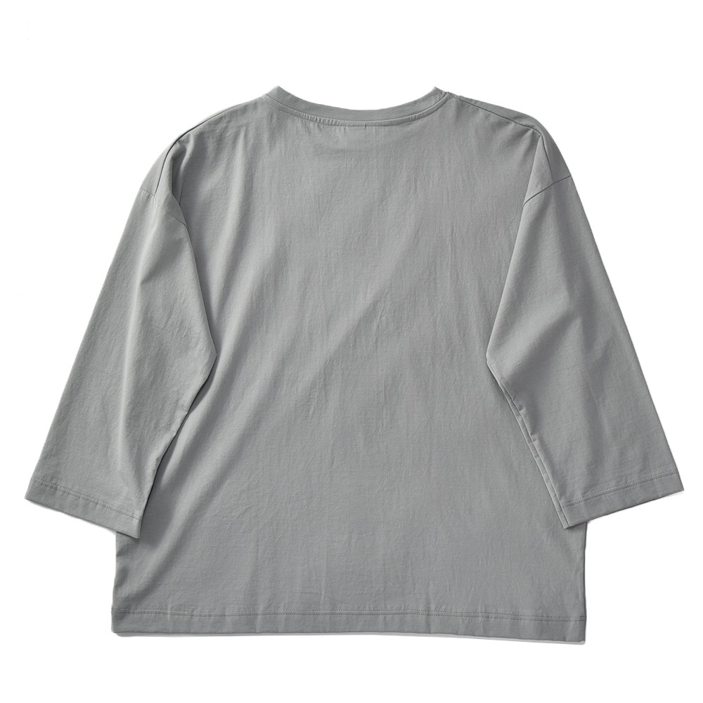 GICIPI ジチピ 2305P CANOCCHIA カノーッキア クルーネックリラックスフィット 9分袖 Tシャツ GRAY