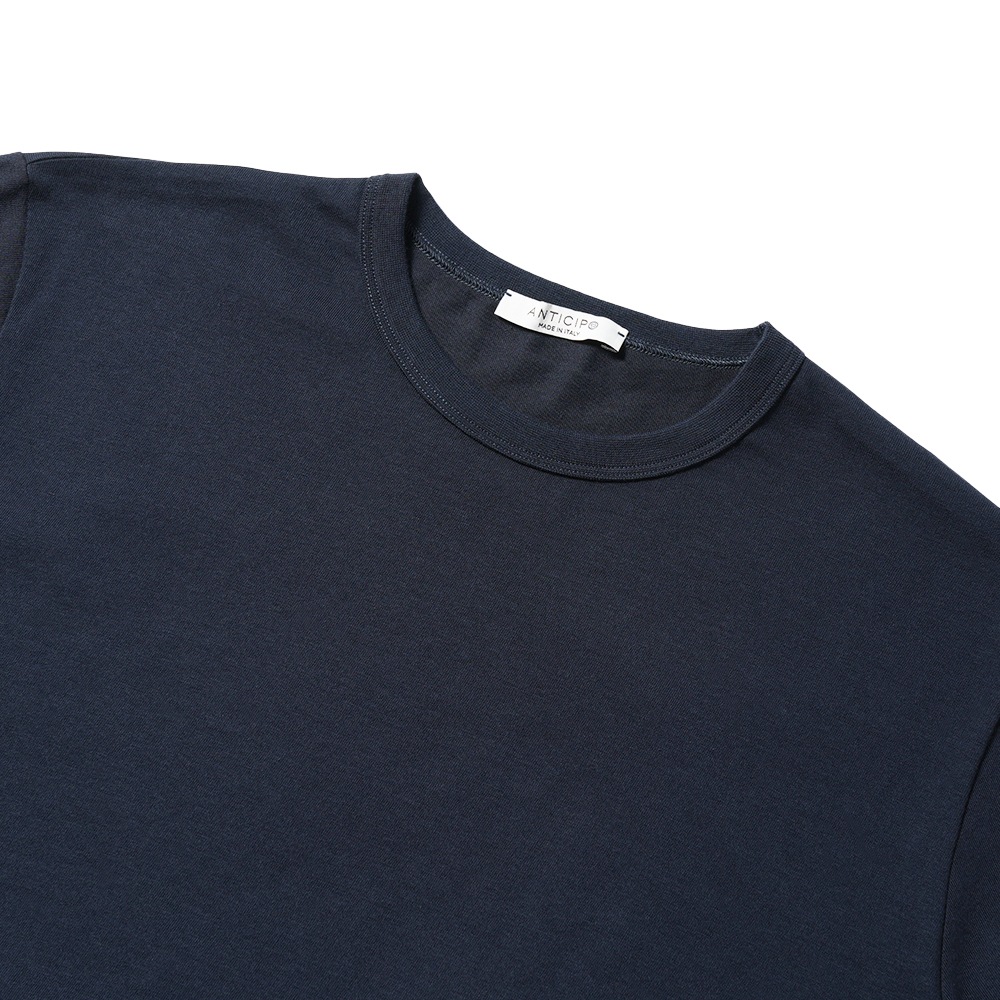 AINTICIPO アンティーチポ NEBBIOLO/SMOOTH スムースコットン クルーネック ショートスリーブTシャツ NAVY
