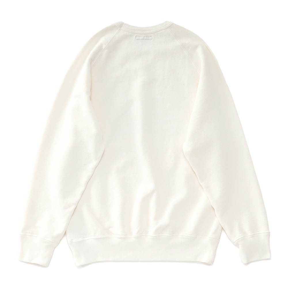 BLUE BLUE ブルーブルー トリプルBLUE BLUE クルーネックスウェットシャツ 1008638 WHITE