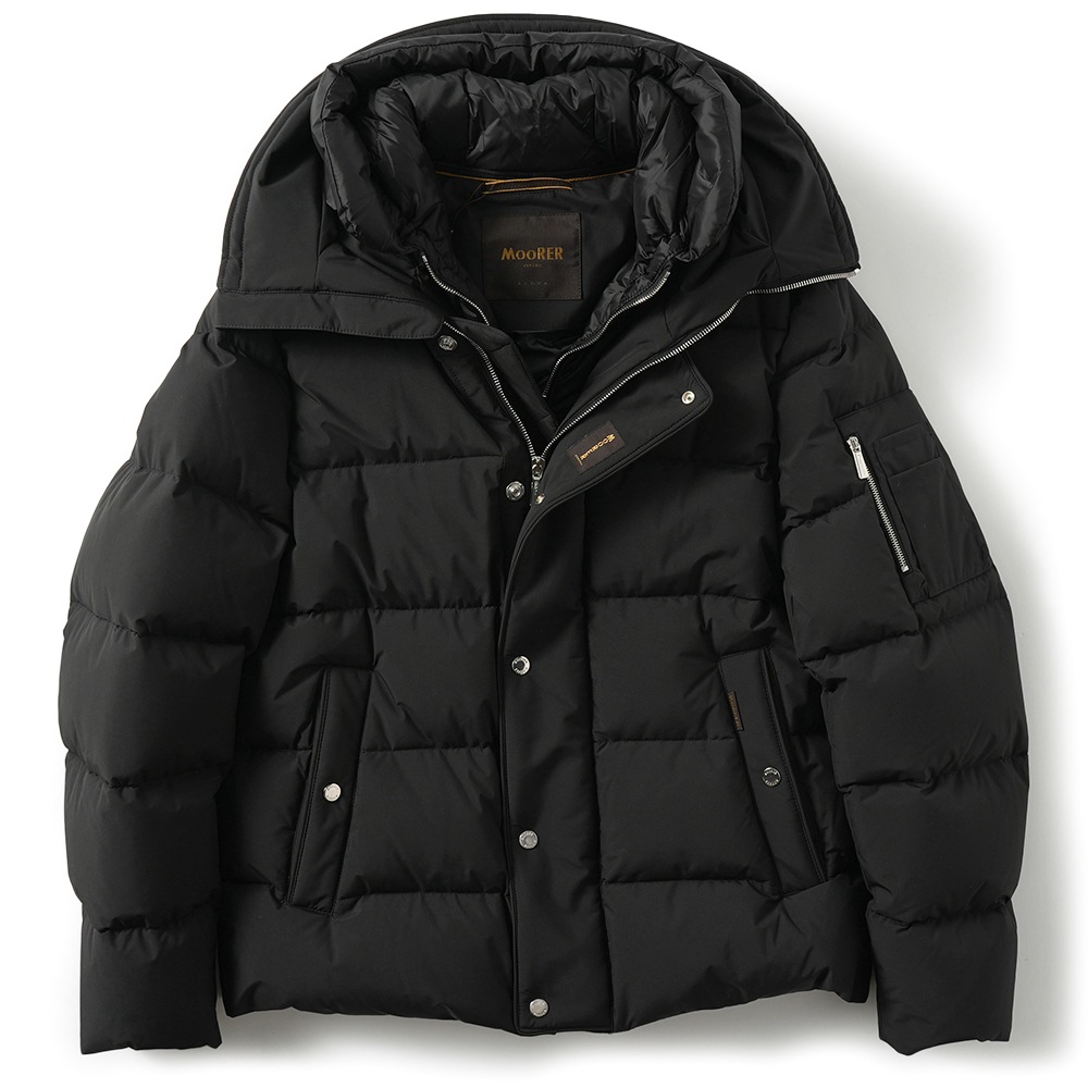 MOORER ムーレー JESSE-STP ジェシー ポリエステル ボンバージャケット型 ダウンブルゾン BLACK