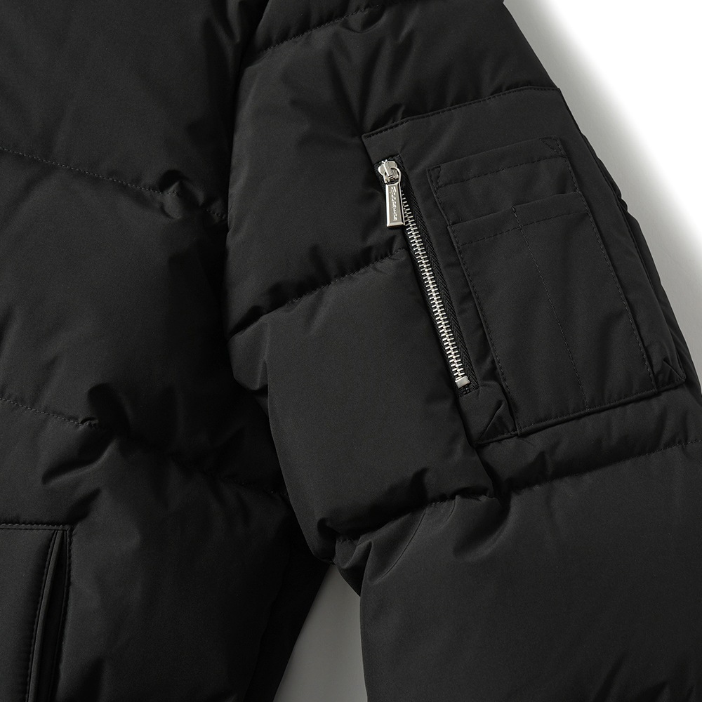 MOORER ムーレー JESSE-STP ジェシー ポリエステル ボンバージャケット型 ダウンブルゾン BLACK