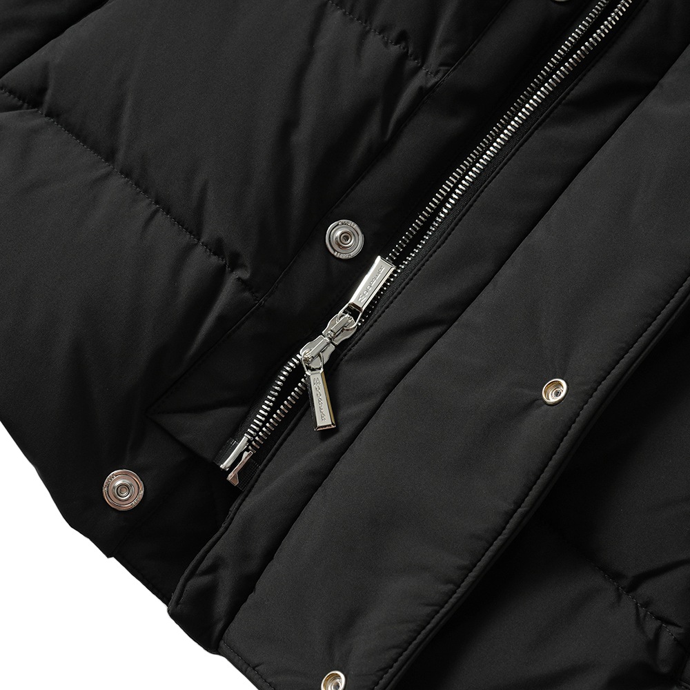 MOORER ムーレー JESSE-STP ジェシー ポリエステル ボンバージャケット型 ダウンブルゾン BLACK