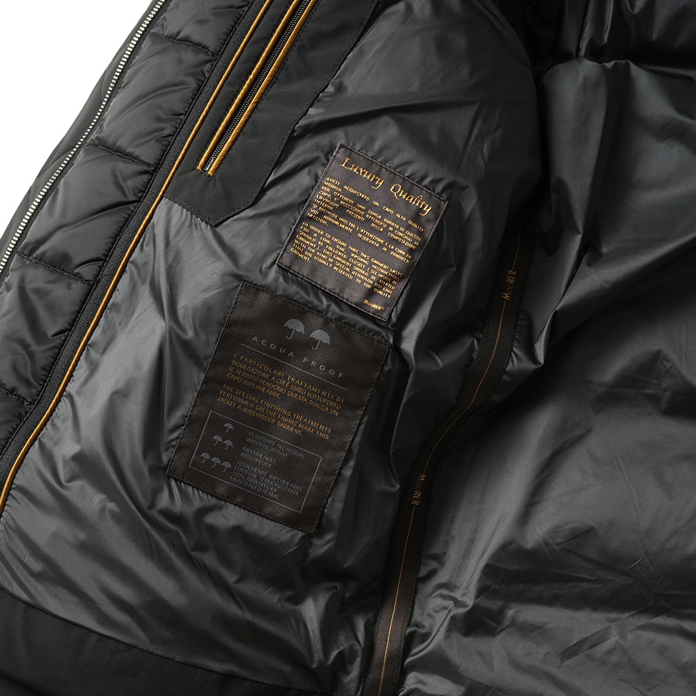 MOORER ムーレー JESSE-STP ジェシー ポリエステル ボンバージャケット型 ダウンブルゾン BLACK