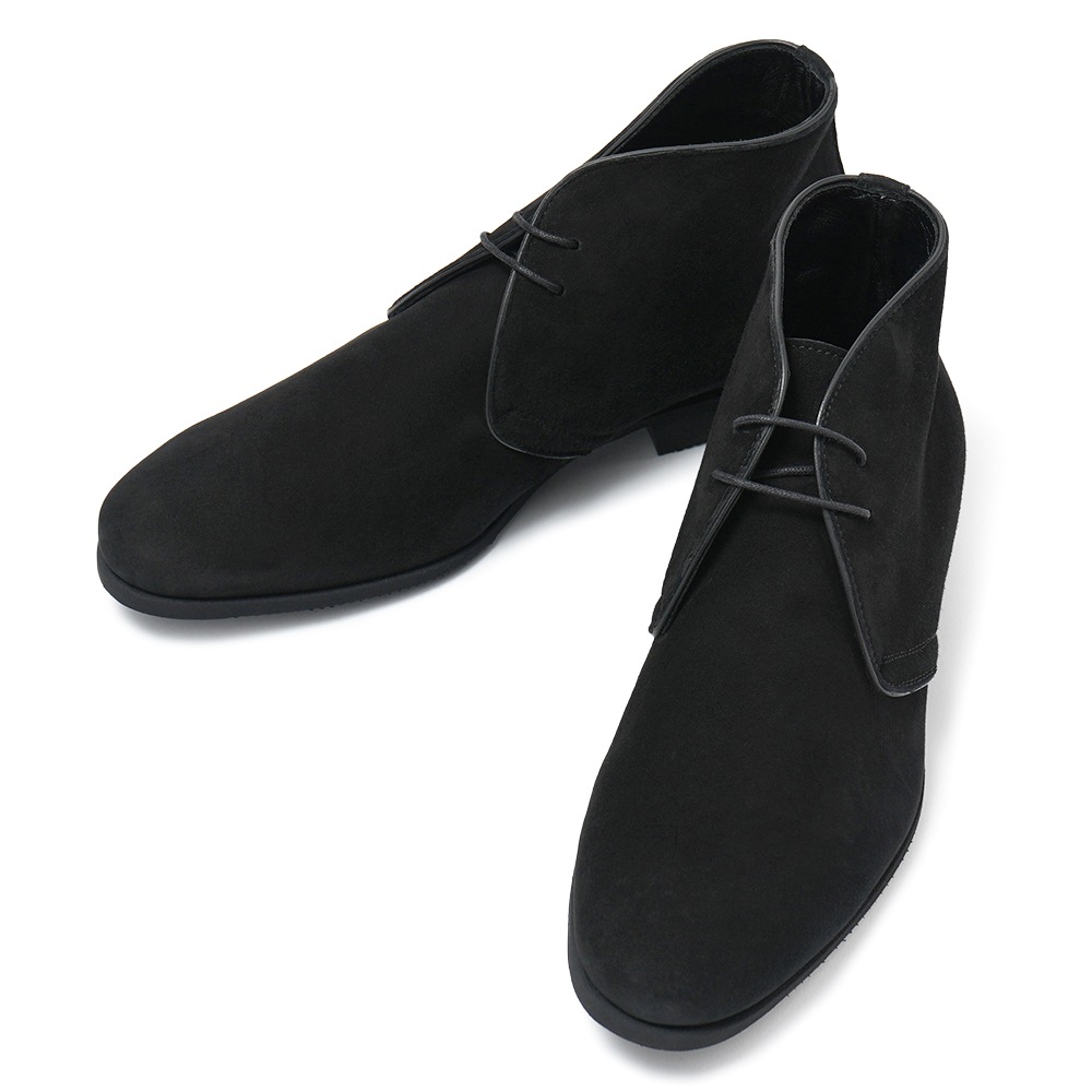 FERRANTE フェランテ WIND CAMOSCIO Gumlite スエード チャッカブーツ BLACK