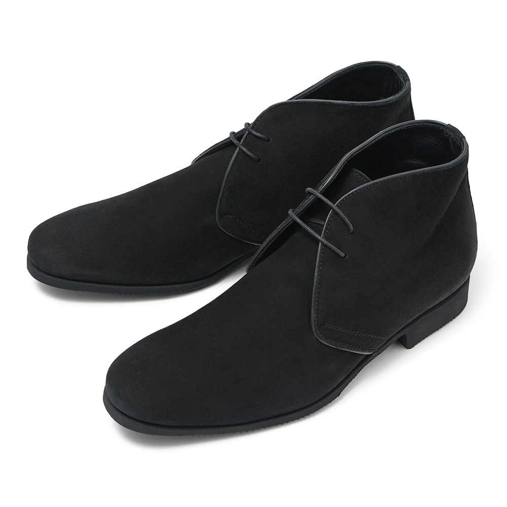 FERRANTE フェランテ WIND CAMOSCIO Gumlite スエード チャッカブーツ BLACK