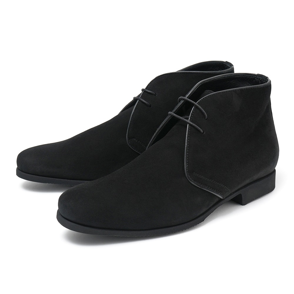 FERRANTE フェランテ WIND CAMOSCIO Gumlite スエード チャッカブーツ BLACK