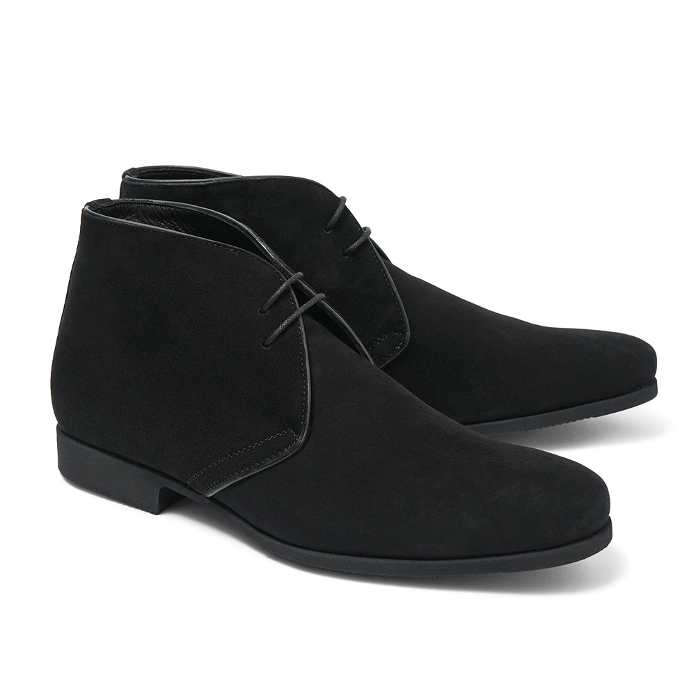 FERRANTE フェランテ WIND CAMOSCIO Gumlite スエード チャッカブーツ BLACK