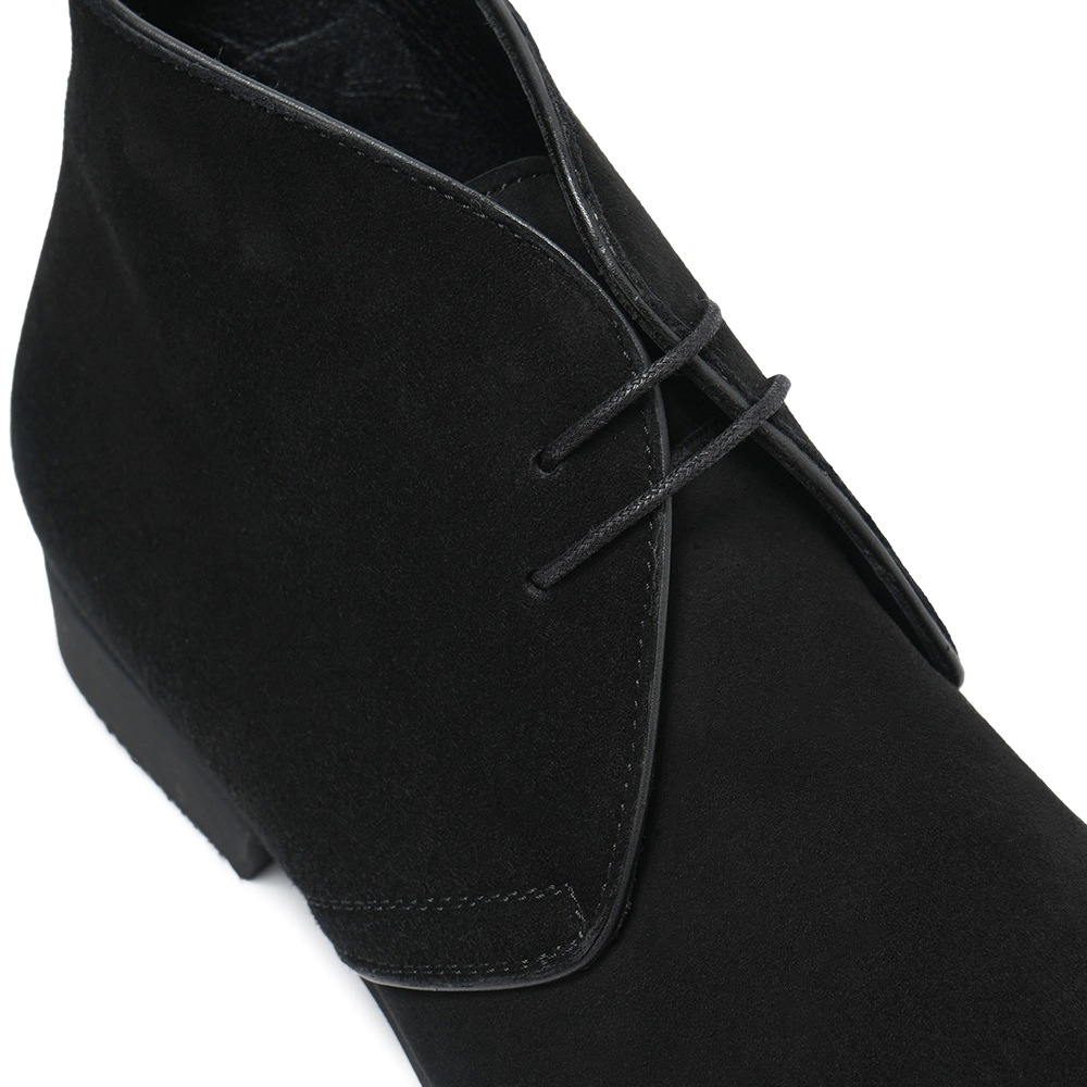 FERRANTE フェランテ WIND CAMOSCIO Gumlite スエード チャッカブーツ BLACK