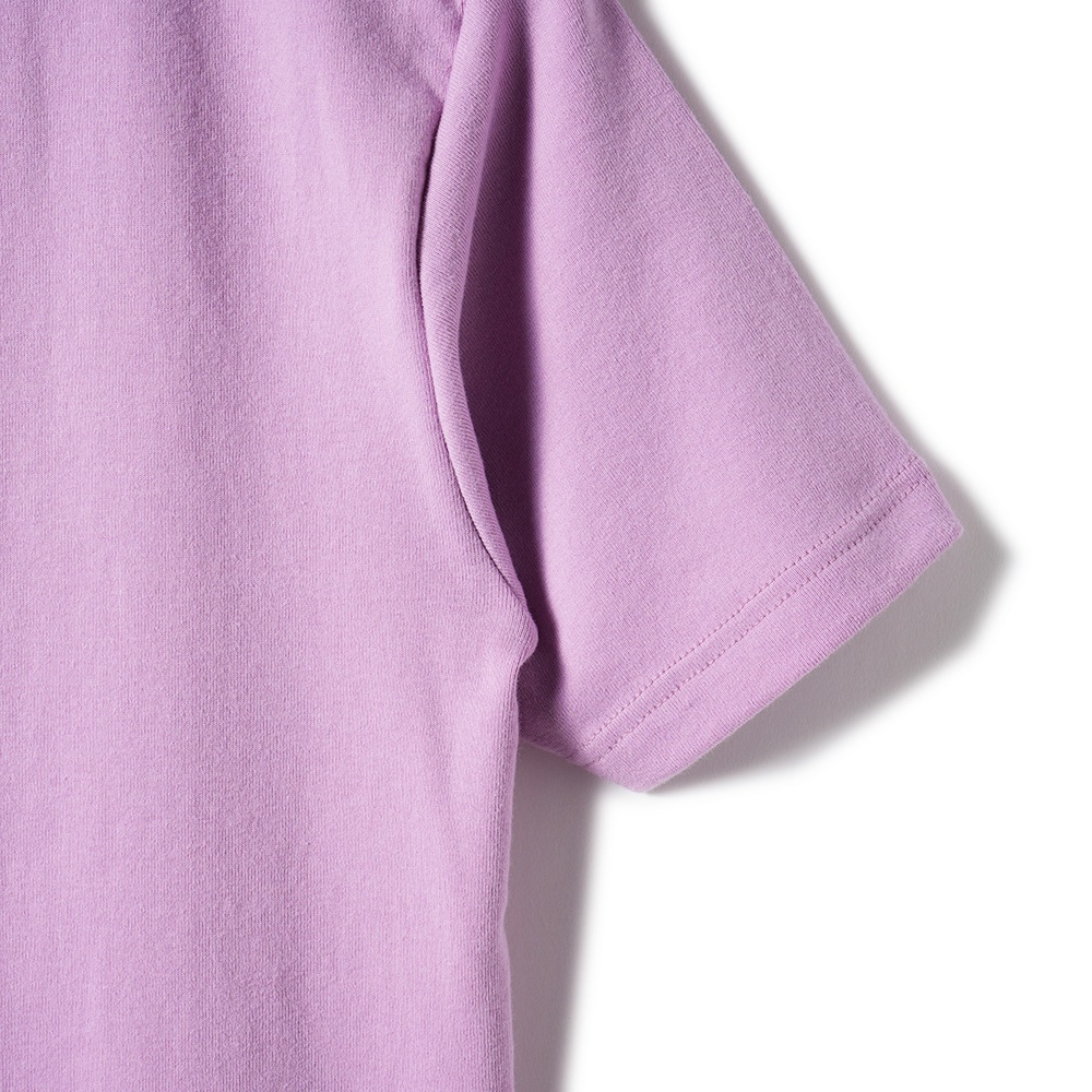 GICIPI ジチピ 2412P CRISTALLO COSTINA 1x1 クリスターッロ コスティーナ ウノ・ペル・ウノ フライス編み クルーネック Tシャツ LAVENDER