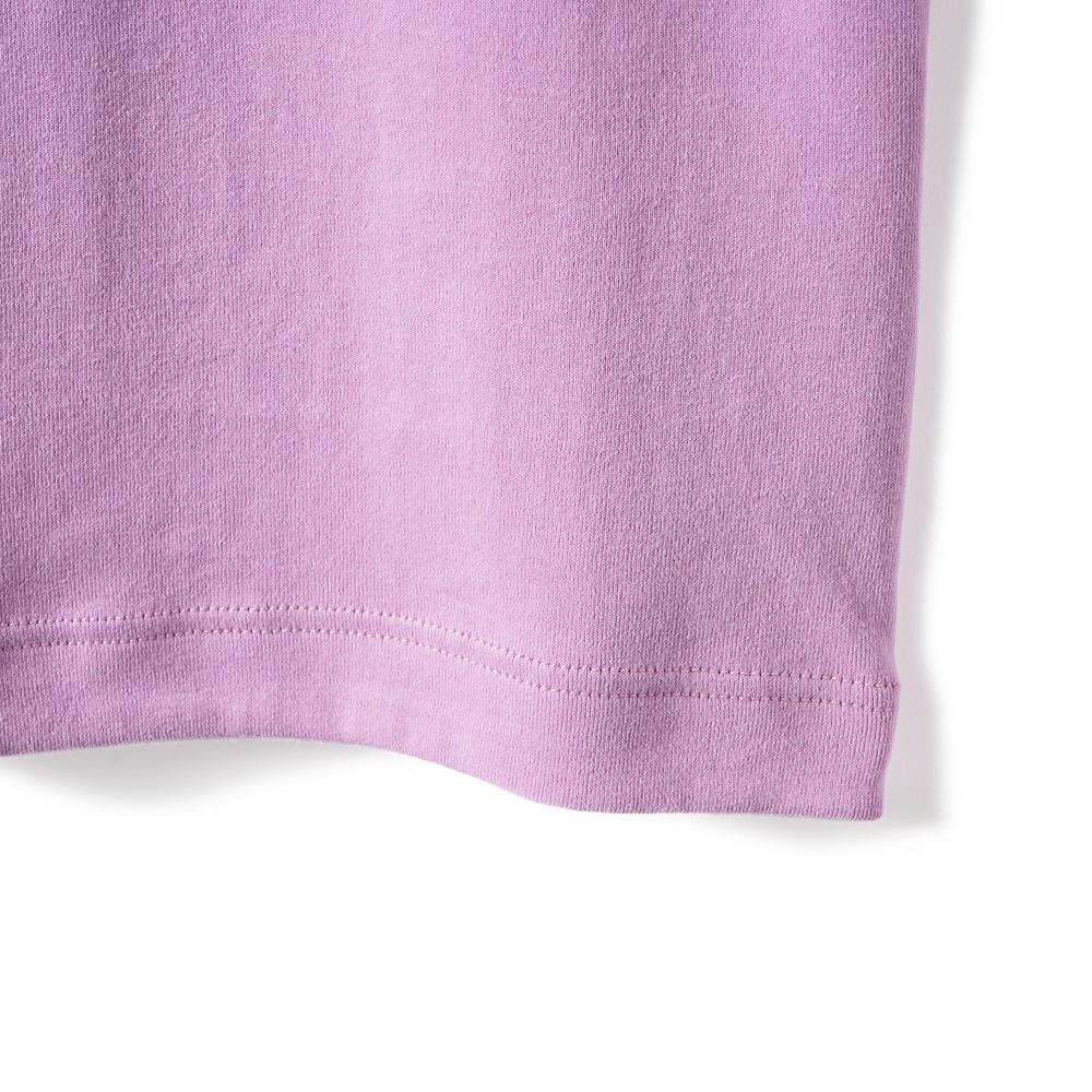 GICIPI ジチピ 2412P CRISTALLO COSTINA 1x1 クリスターッロ コスティーナ ウノ・ペル・ウノ フライス編み クルーネック Tシャツ LAVENDER