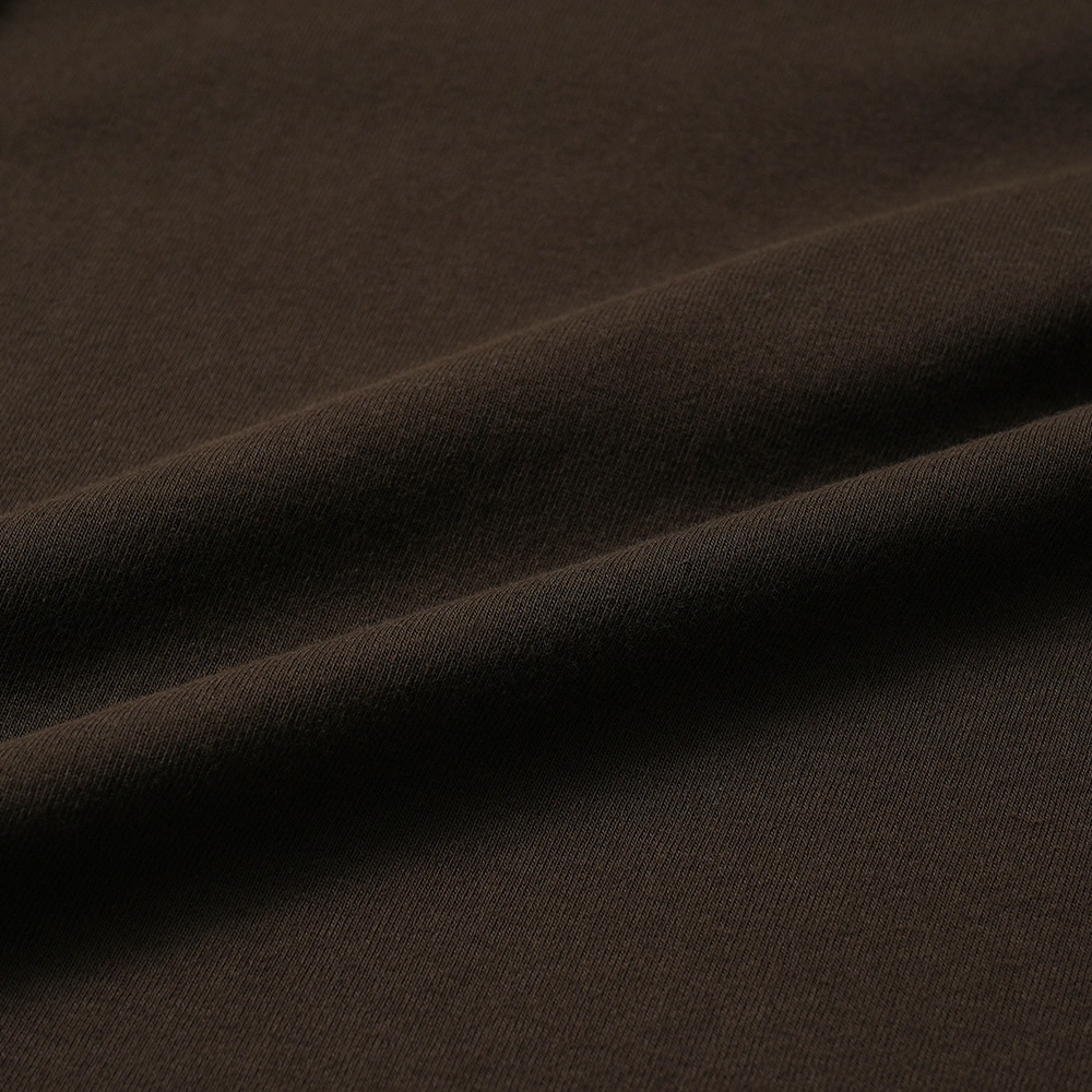 GICIPI ジチピ 2418A CAVOLFIORE COSTINA 1x1 カボルフィオーレ コスティーナ ウノ・ペル・ウノ ボートネック ロングスリーブ Tシャツ BROWN
