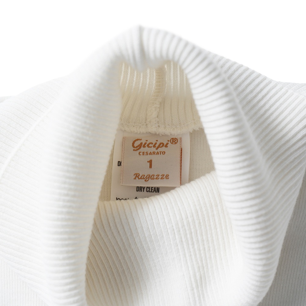 GICIPI ジチピ 2514A ANANAS Cotone Soft アナナス タートルネック ジャストフィット ニットソー Bianco