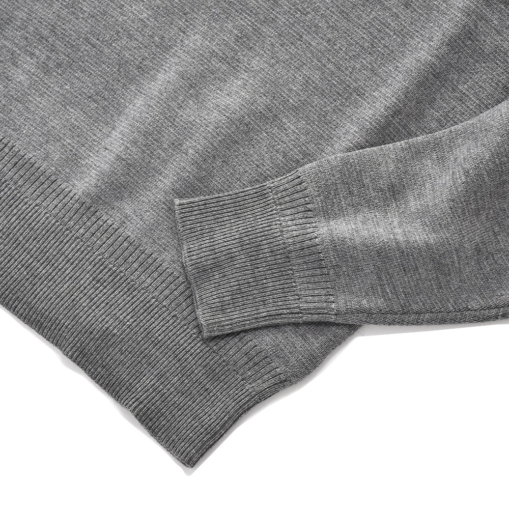 ZANONE ザノーネ CAPUCCIO ウール 12ゲージ ミラノリブ ニット プルオーバーフーディー 812875-ZM283 GRAY