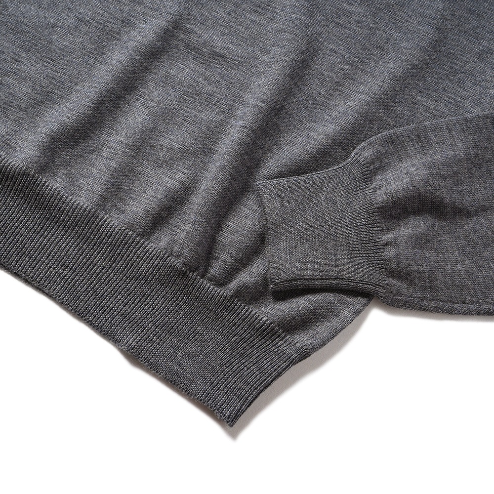 GRANSASSO グランサッソ メリノウール ニット モックネック ロングスリーブ 55108/14290 GRAY