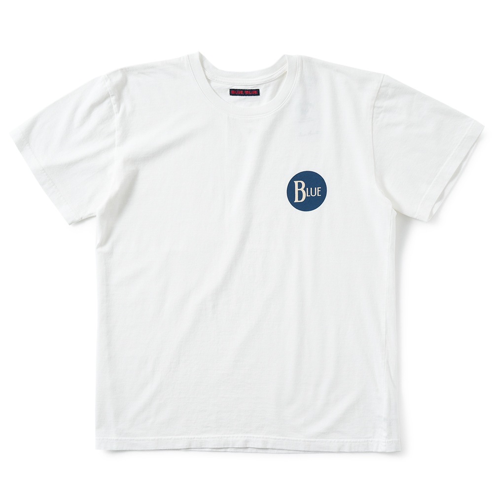 BLUE BLUE ブルーブルー CIRCLE BLUE ショートスリーブ Tシャツ 1011102 WHITE