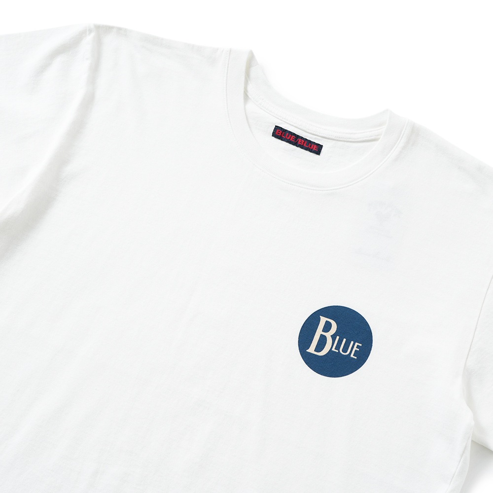 BLUE BLUE ブルーブルー CIRCLE BLUE ショートスリーブ Tシャツ 1011102 WHITE