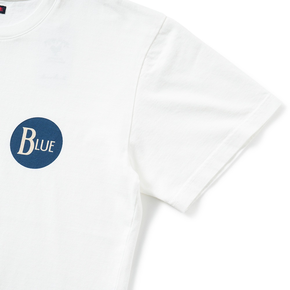 BLUE BLUE ブルーブルー CIRCLE BLUE ショートスリーブ Tシャツ 1011102 WHITE