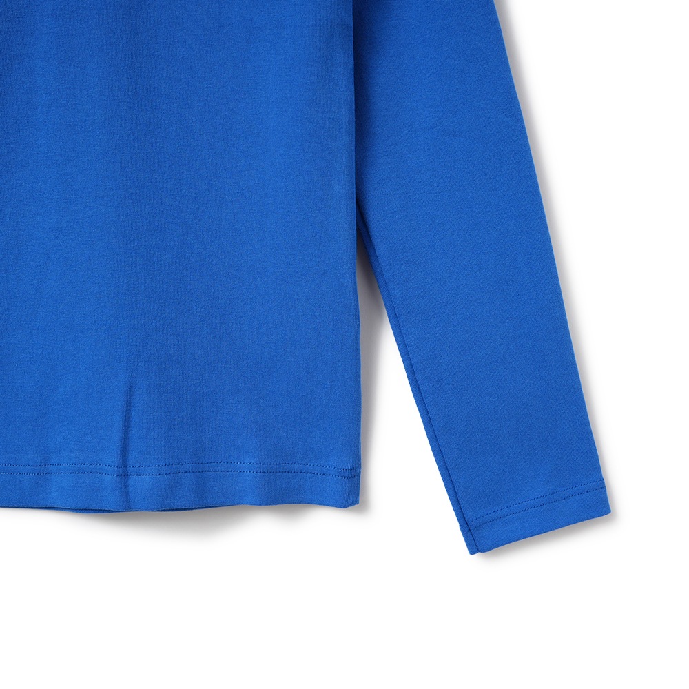 GICIPI ジチピ 2418A CAVOLFIORE COSTINA 1x1 カボルフィオーレ コスティーナ ウノ・ペル・ウノ ボートネック ロングスリーブ Tシャツ ROYAL BLUE