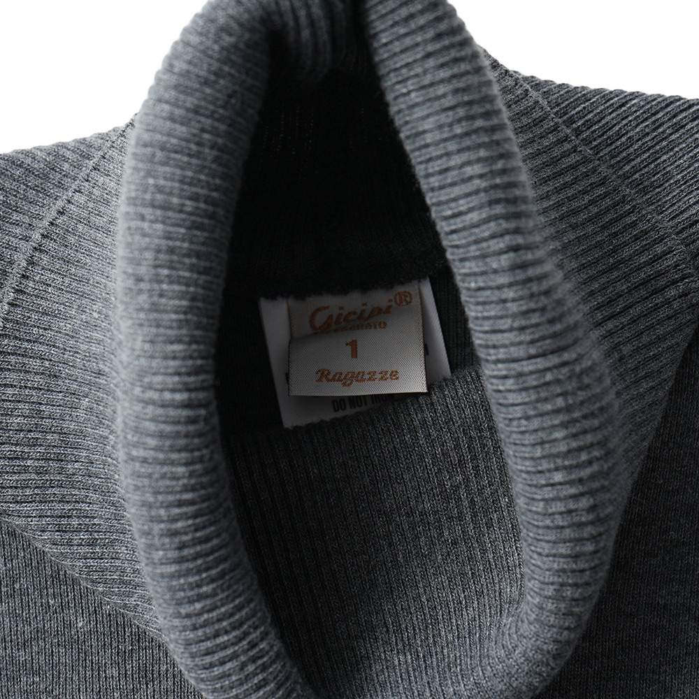 GICIPI ジチピ 2514A ANANAS Cotone Soft アナナス タートルネック ジャストフィット ニットソー Carbone