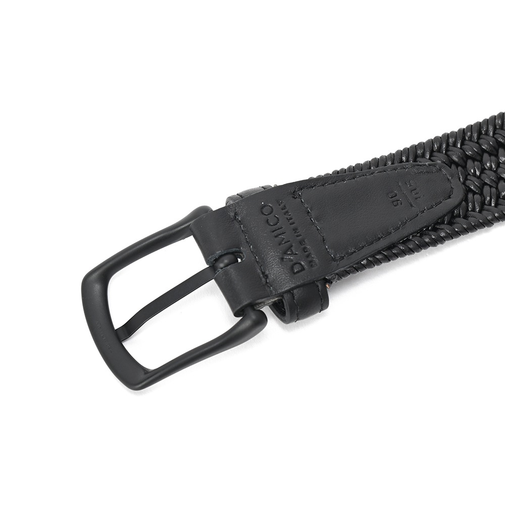 D'AMICO ダミーコ レザー・メッシュ ストレッチ ベルト BLACK 【国内