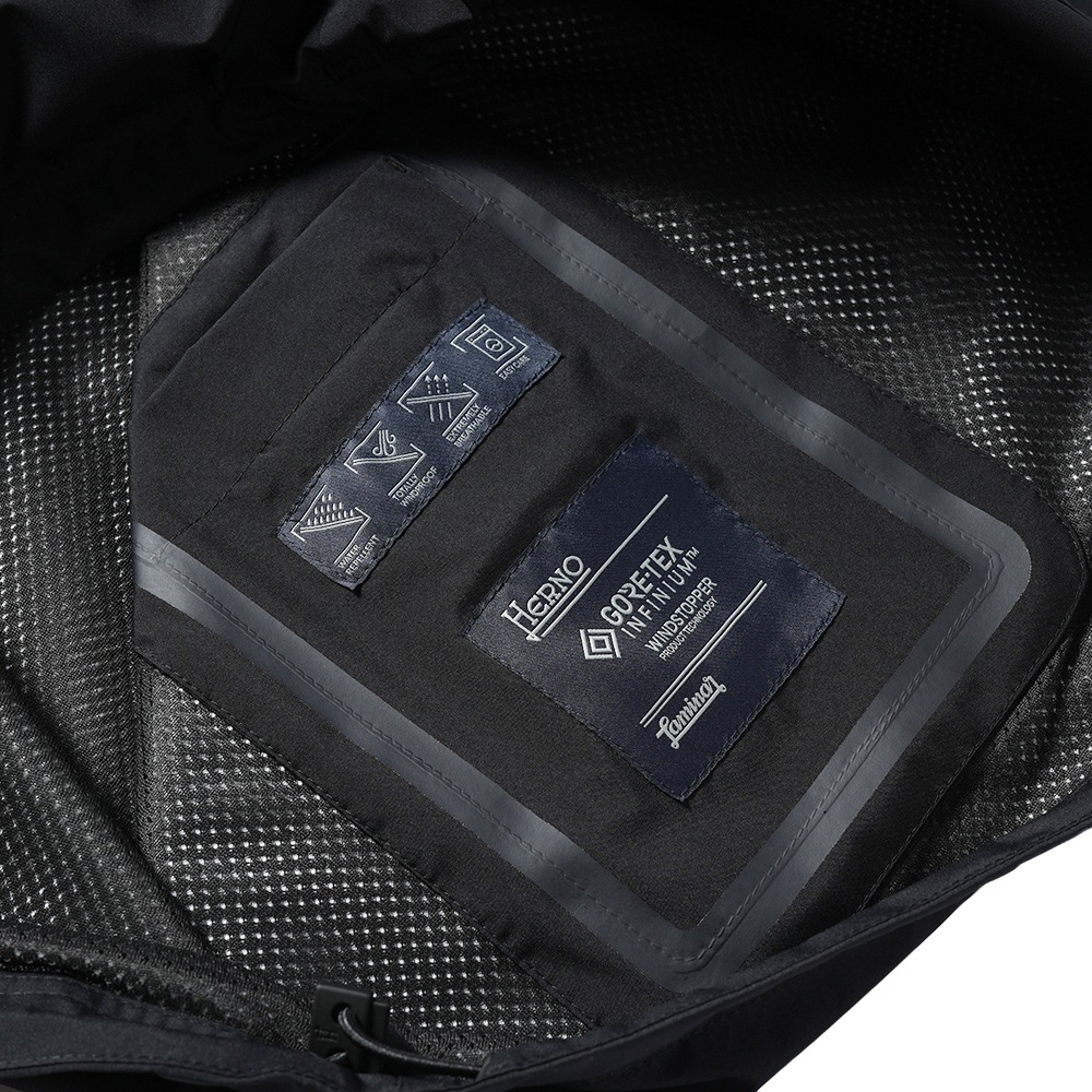 HERNO Laminar ヘルノ ラミナー ゴアテックス ウィンドストッパー ショートスリーブ アノラックジャケット GI00122UL/11106 BLACK
