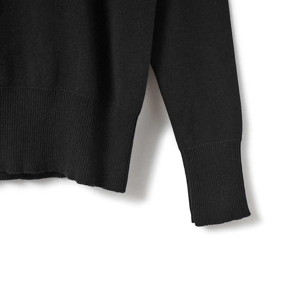 GICIPI ジチピ 2412A FRAGORA COTONE SOFT フラーゴラ コトーネソフト クルーネック ジャストフィット ニットソー BLACK