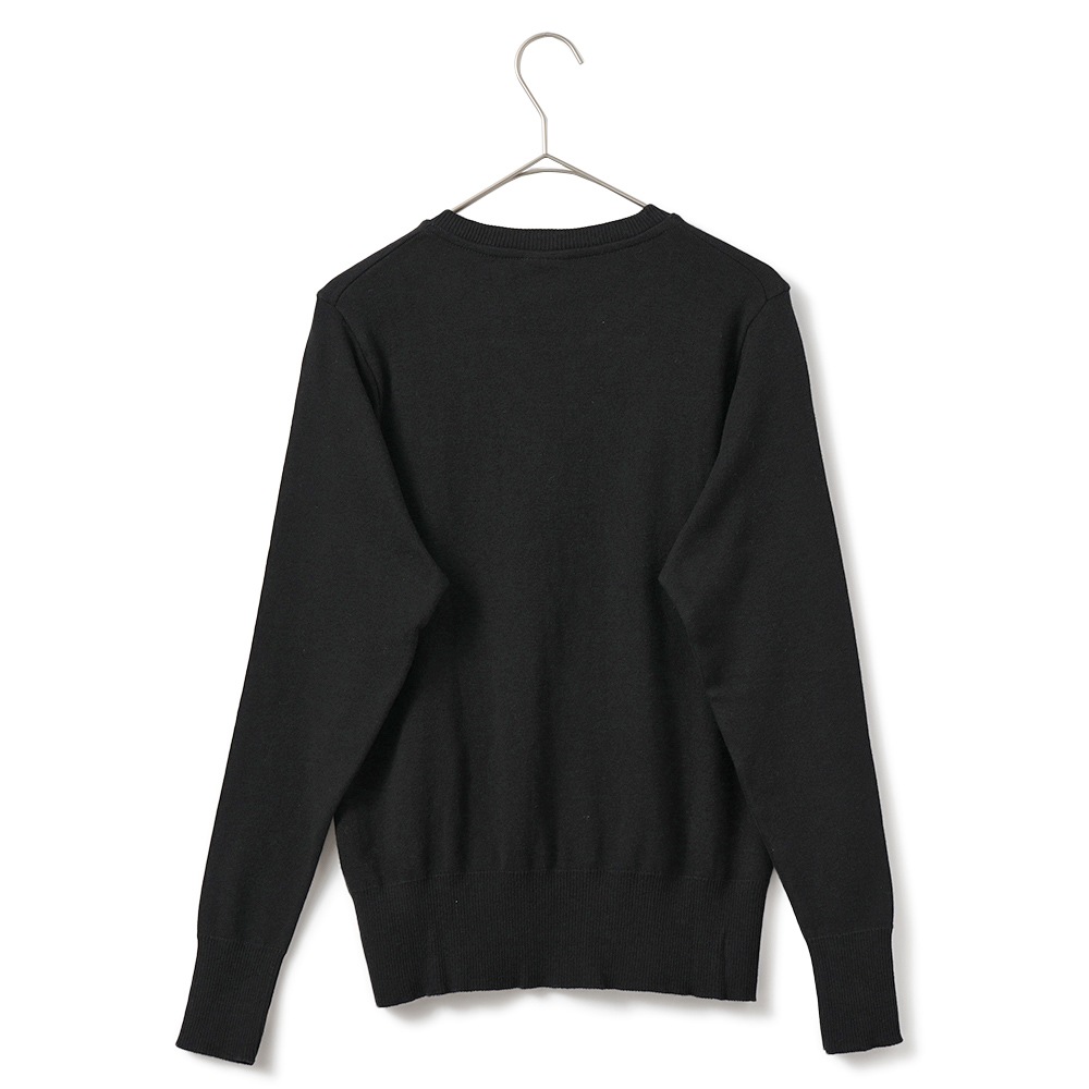GICIPI ジチピ 2412A FRAGORA COTONE SOFT フラーゴラ コトーネソフト クルーネック ジャストフィット ニットソー BLACK