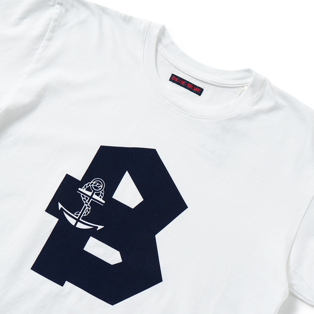 BLUE BLUE ブルーブルー フロッキー SQUARE B Tシャツ 1011136 WHITE