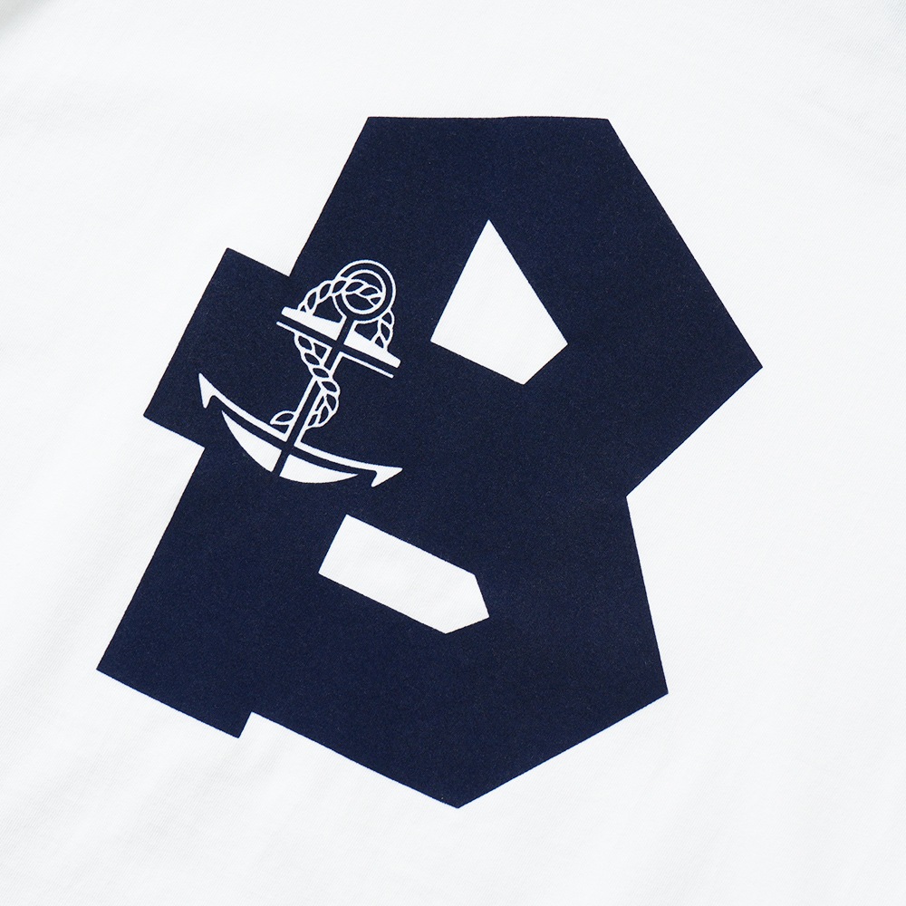 BLUE BLUE ブルーブルー フロッキー SQUARE B Tシャツ 1011136 WHITE