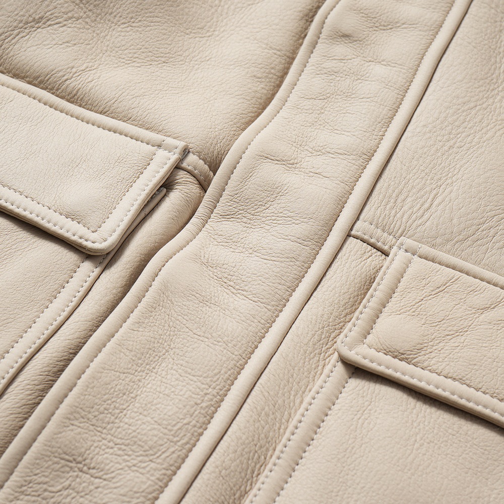 EMMETI エンメティ WALLAS SP MOUTON ウォーラス スペシャルムートン フーデッドブルゾン BEIGE
