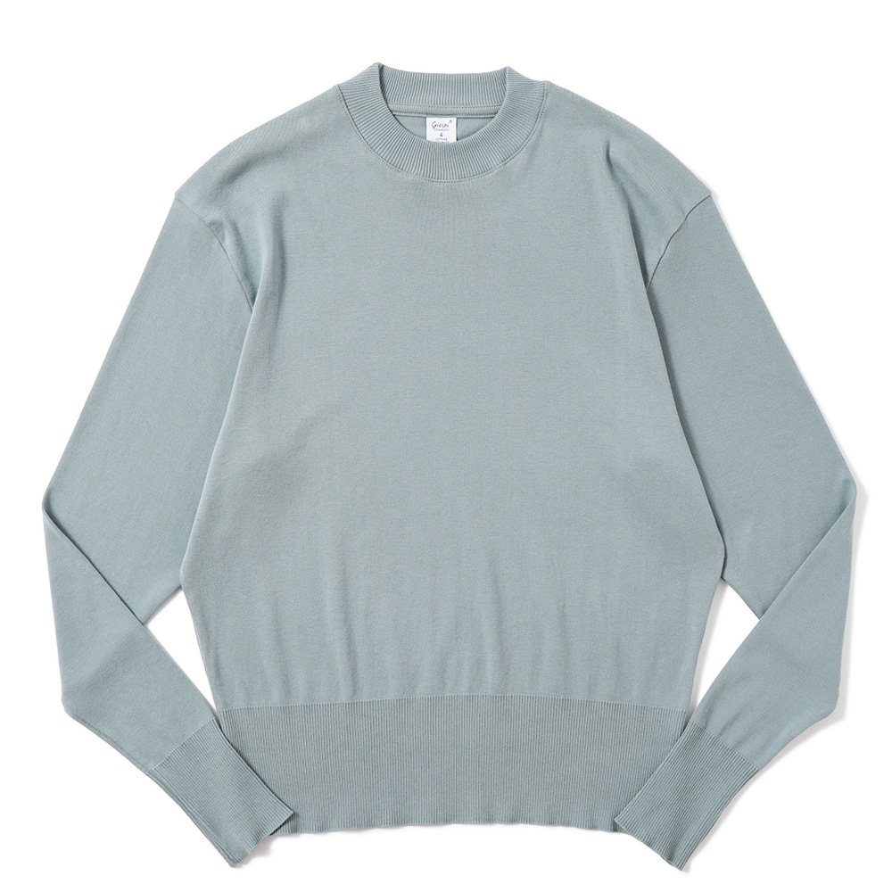 GICIPI ジチピ 2601A GIAGUARO ジャグアーロ Lupetto ML ハーフモックネック リラックスフィット ニットソー Salvia