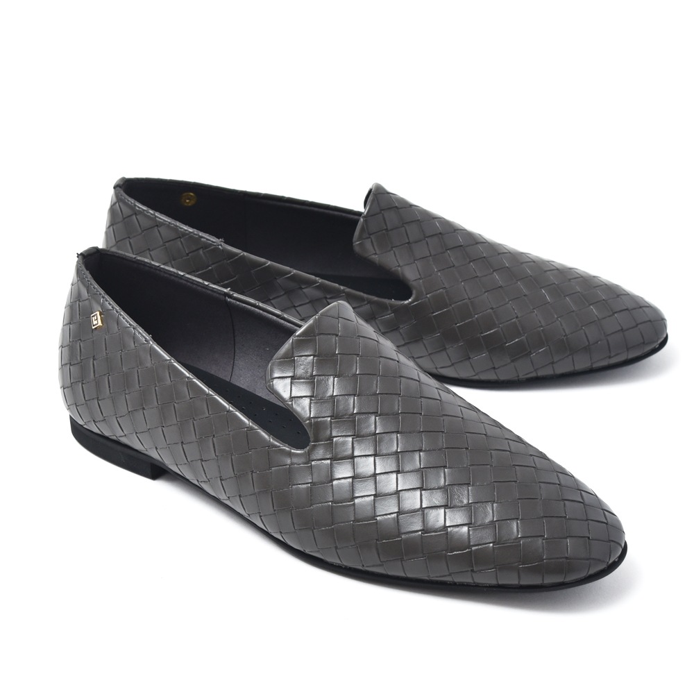 RIVIERAS リヴィエラ LOAFER エコレザー イントレ風 スリッポンシューズ GRAY