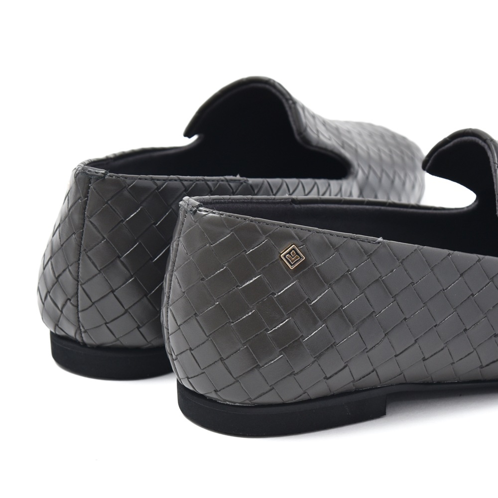 RIVIERAS リヴィエラ LOAFER エコレザー イントレ風 スリッポンシューズ GRAY