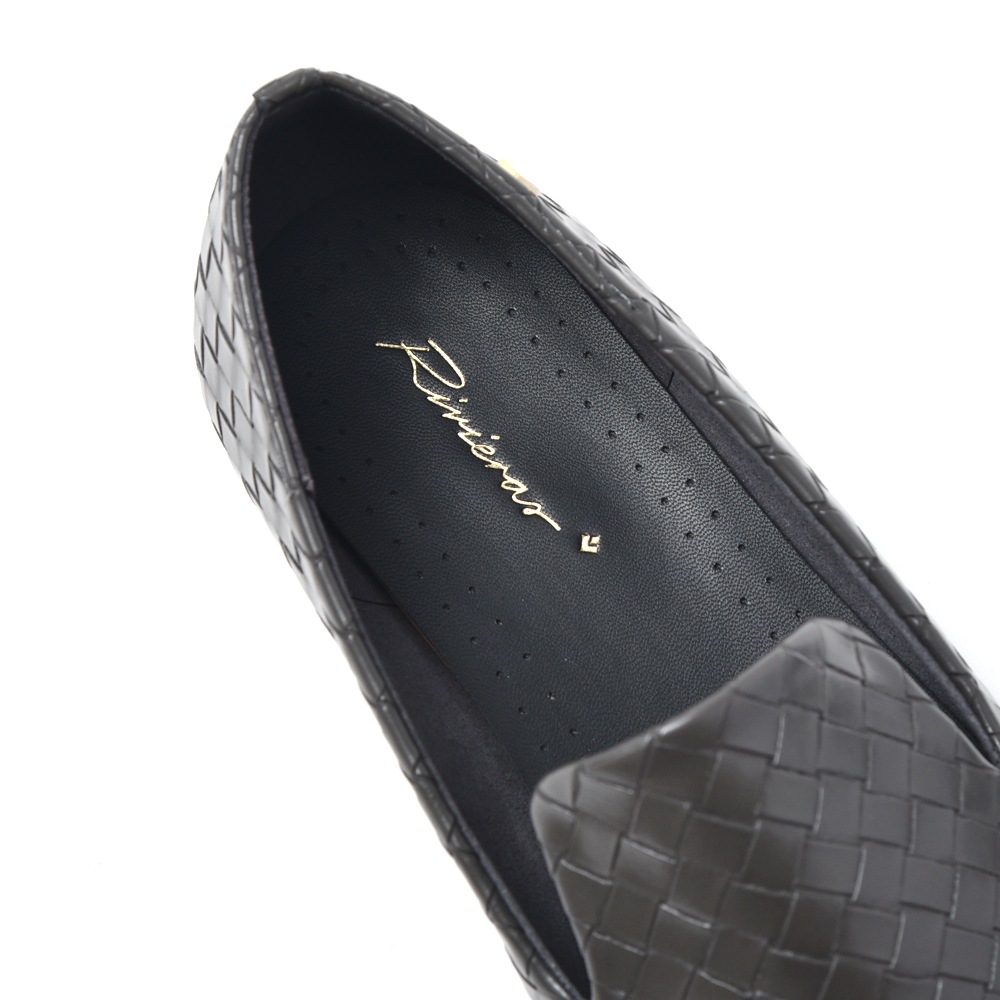 RIVIERAS リヴィエラ LOAFER エコレザー イントレ風 スリッポンシューズ GRAY