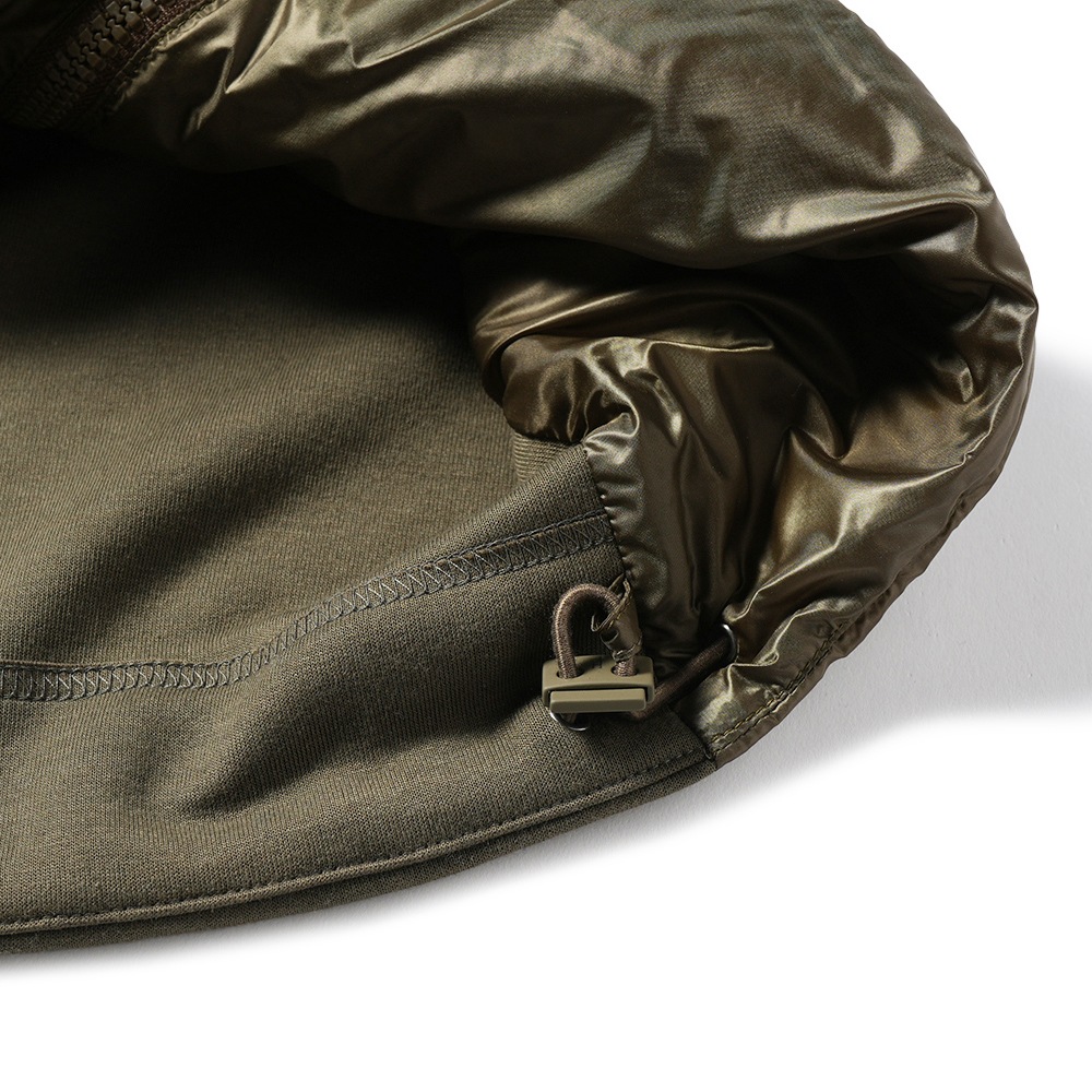 HERNO ヘルノ スウェット・ライトダウン フーデッドブルゾン PI001009U-12017＋13461S/I KH.GREEN