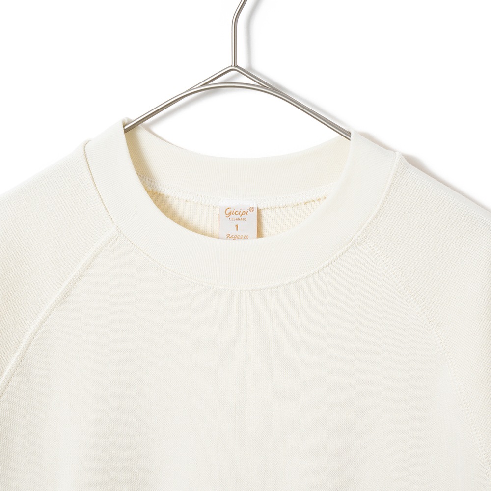 GICIPI ジチピ 2517A Tartufo PESANTE タルトゥーフォ コットン ミラノリブ ラグランスリーブ ニットソー Panna