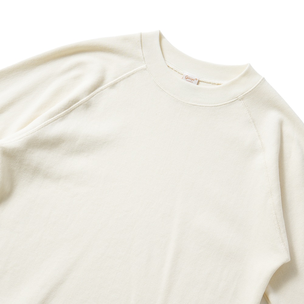 GICIPI ジチピ 2517A Tartufo PESANTE タルトゥーフォ コットン ミラノリブ ラグランスリーブ ニットソー Panna