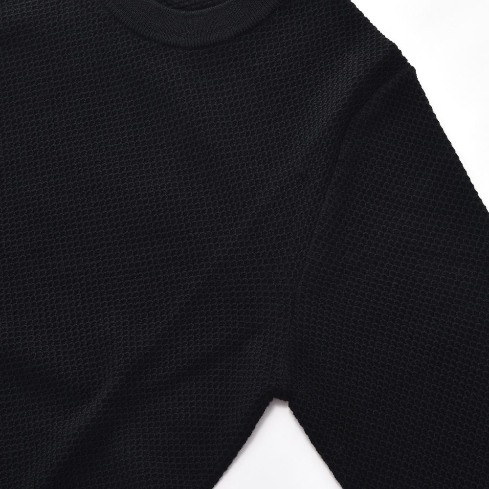 ZANONE ザノーネ GIRO ウール 12ゲージ クルーネック ニット 812878-ZM286 BLACK