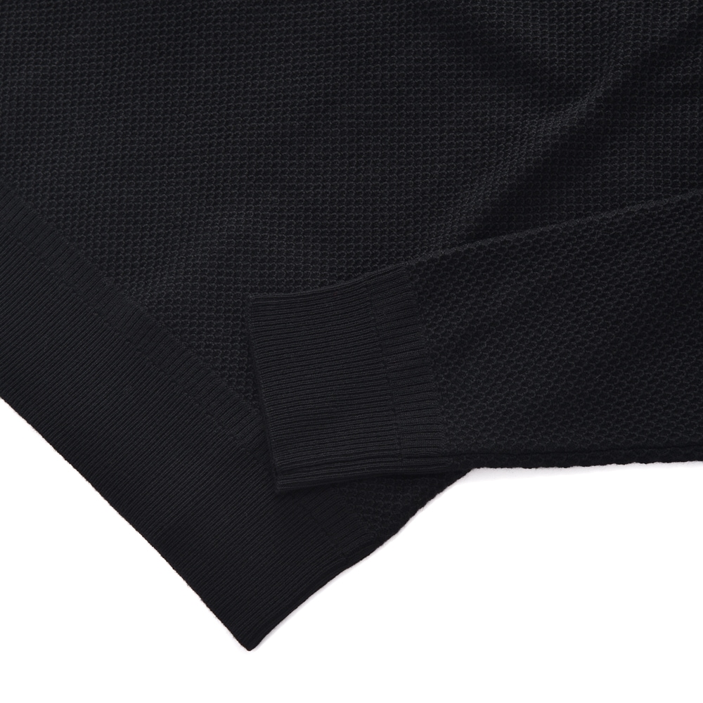 ZANONE ザノーネ GIRO ウール 12ゲージ クルーネック ニット 812878-ZM286 BLACK