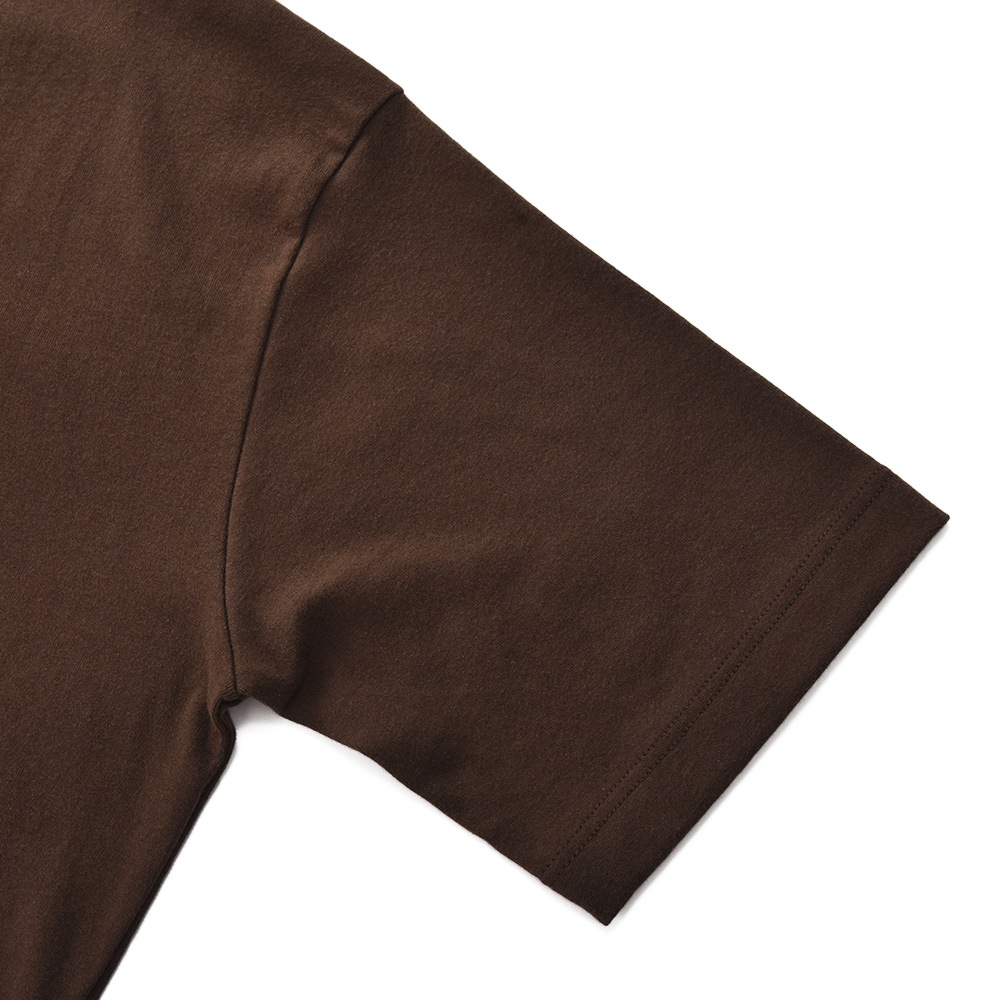 GICIPI ジチピ 2301P TONNO トーンノ フライス編み クルーネックリラックスフィットTシャツ BROWN