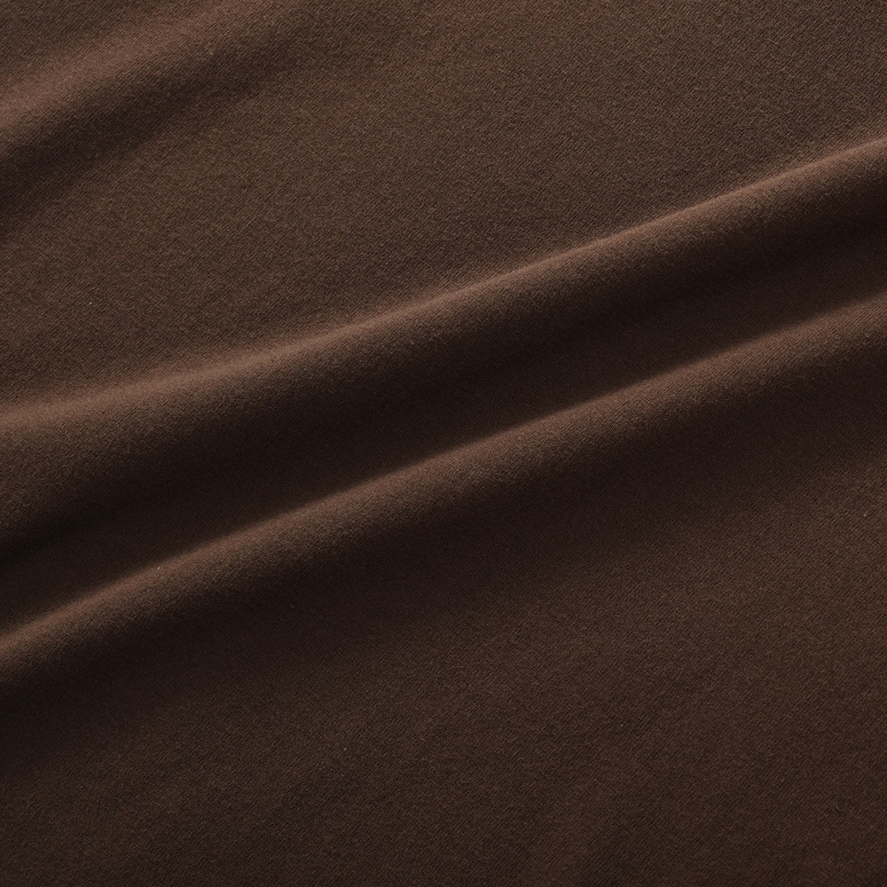 GICIPI ジチピ 2301P TONNO トーンノ フライス編み クルーネックリラックスフィットTシャツ BROWN