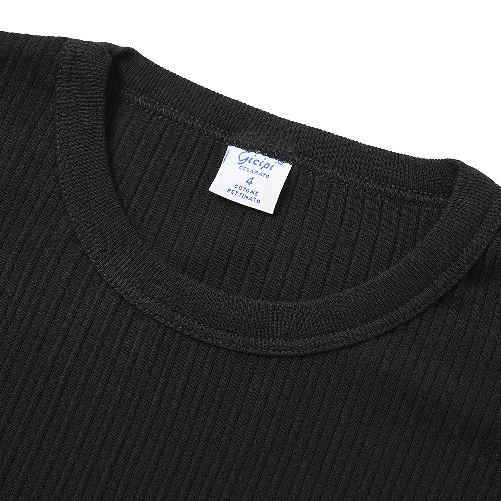 GICIPI ジチピ コットンロングスリーブTシャツ BLACK