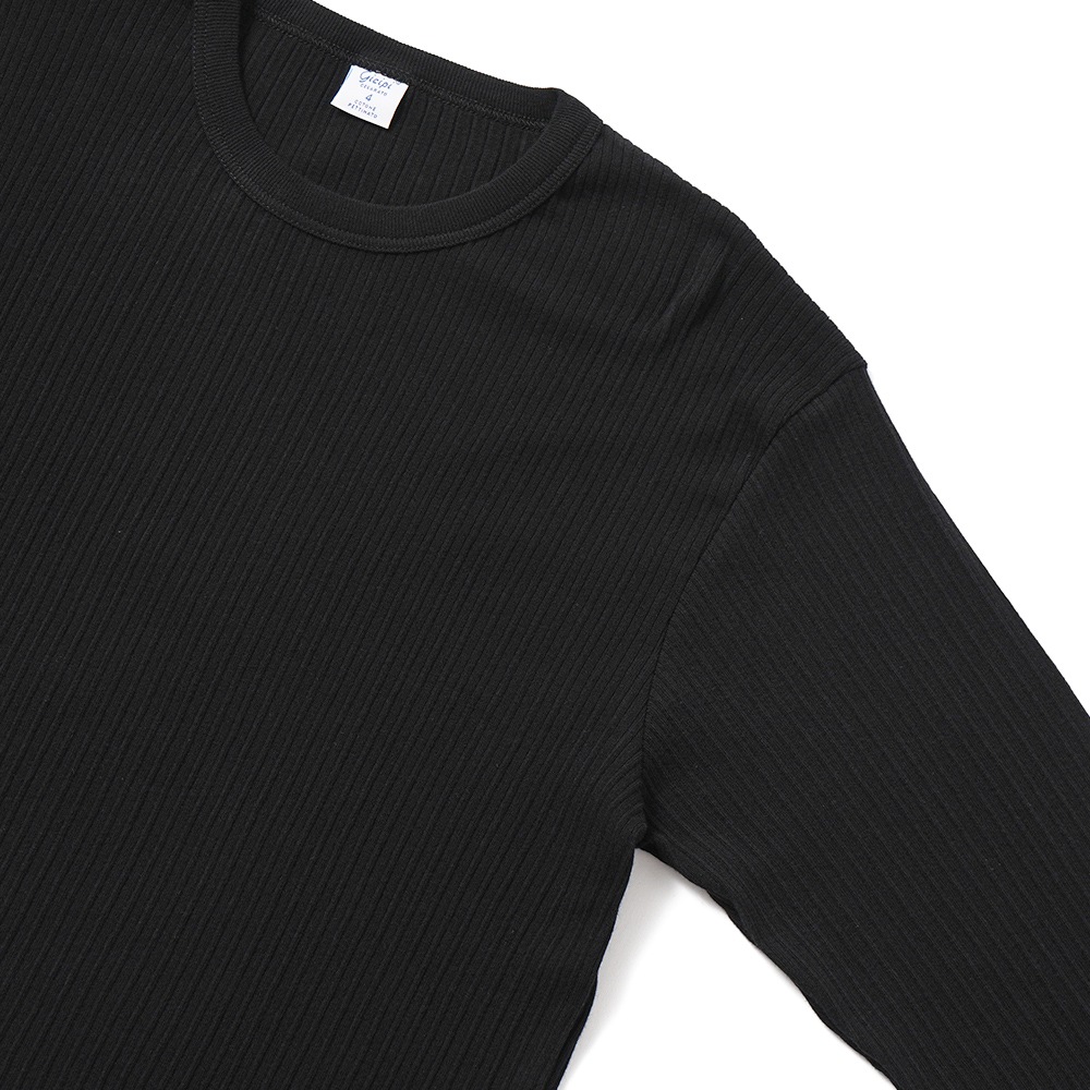 GICIPI ジチピ コットンロングスリーブTシャツ BLACK