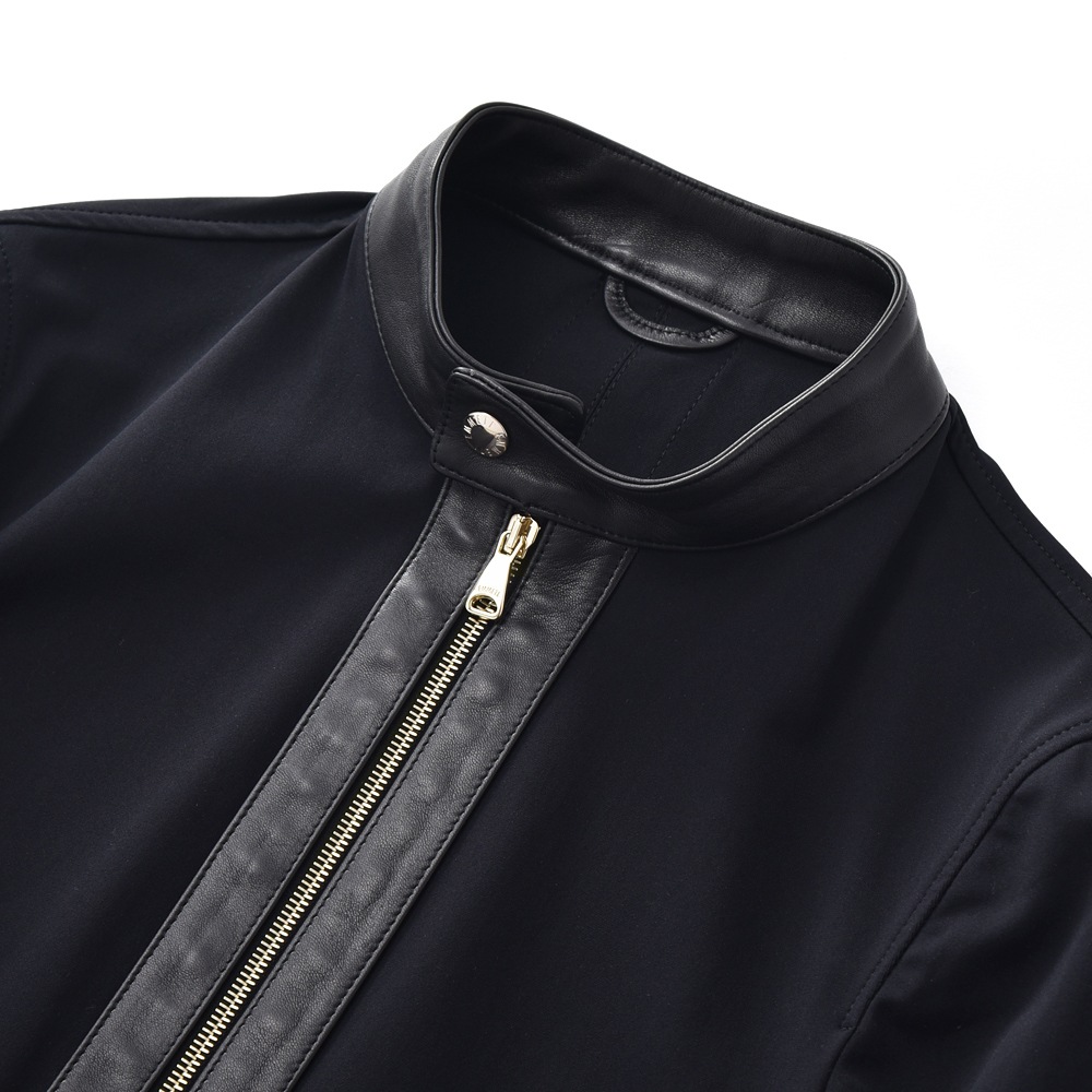 EMMETI／ラムナッパレザーシングルライダースジャケット「JURI GOLD」 EMMETI エンメティ JURI X GOLD NAPPA CERATA×JERSEY ユリエックス