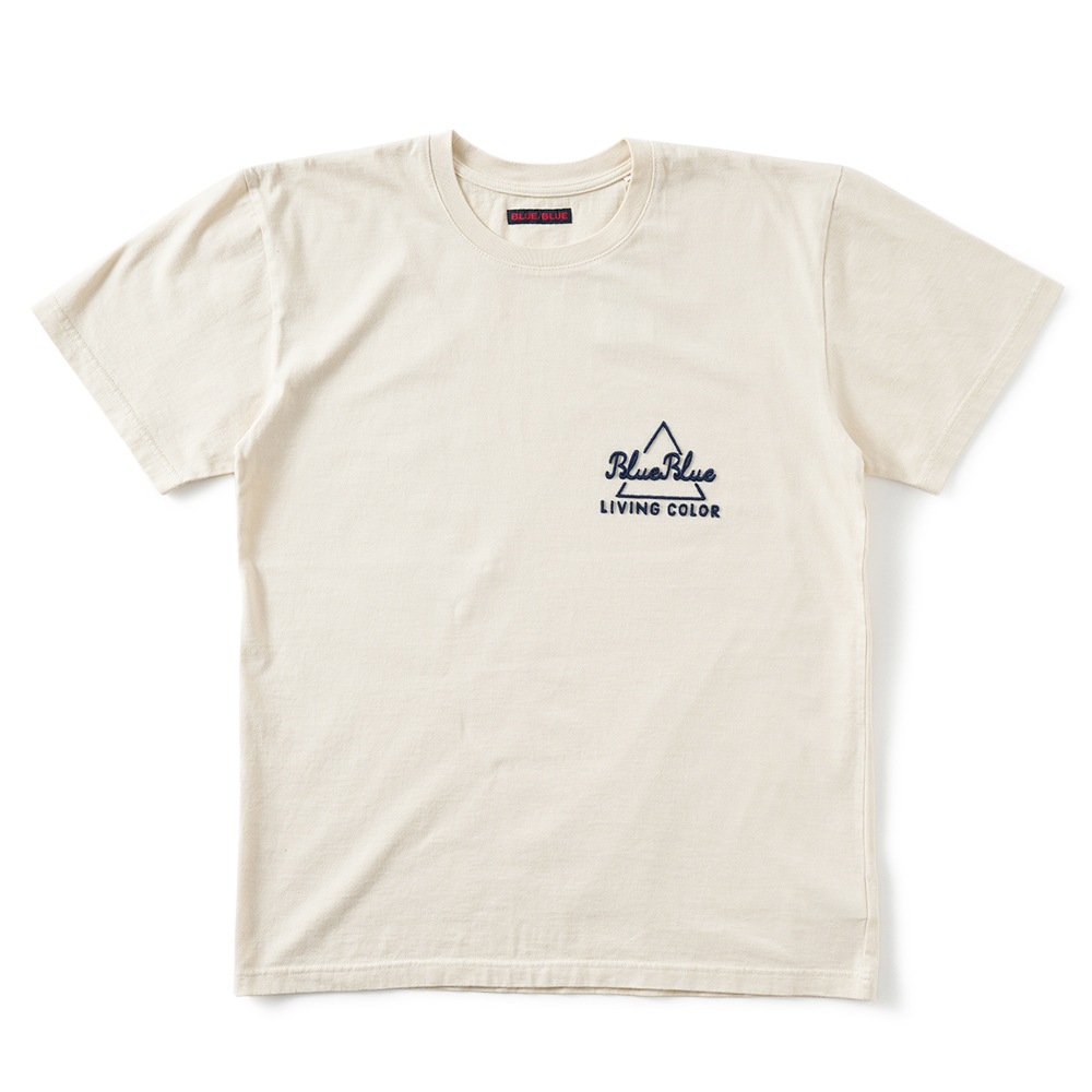 BLUE BLUE ブルーブルー トライアングル BB エンブロイダリー ショートスリーブTシャツ 1015776 NATURAL