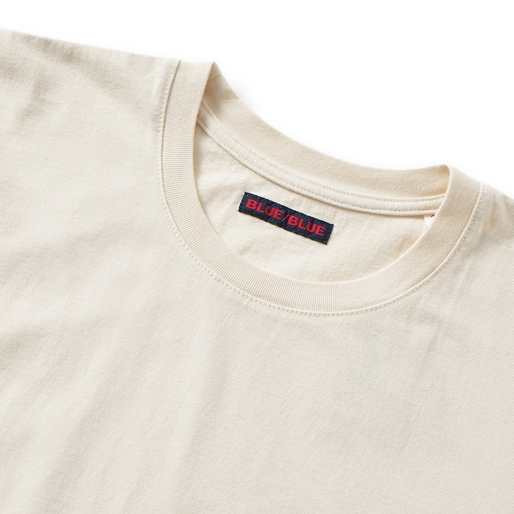 BLUE BLUE ブルーブルー トライアングル BB エンブロイダリー ショートスリーブTシャツ 1015776 NATURAL